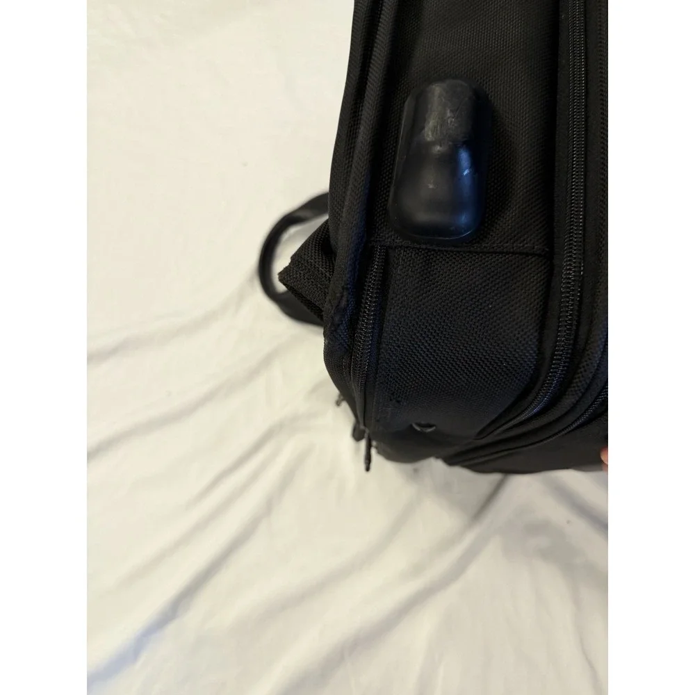 TUMI Alpha 26103D4 Black Nylon Deluxe Expandable Wheeled Rolling Briefcase